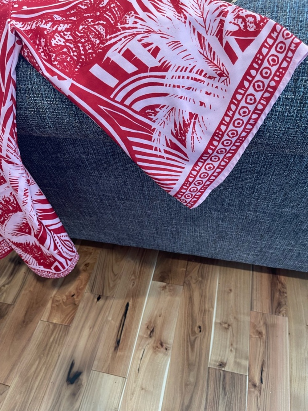 Women’s Red & Pink Printed Swim Coverup Tunic. Fits Like A 3X.. - Picture 4 of 7